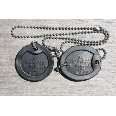 DOG TAGS, EMBOSSED AUSTRALIAN IDENTIFICATION TAGS W/SILENCERS