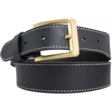 BELT, LEATHER BELT WITH POUCH BLACK
