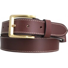 BELT, LEATHER BELT WITH POUCH BROWN